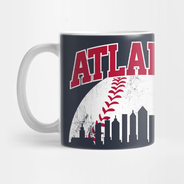 Vintage Atlanta Skyline City Gameday Retro Vintage USA by DetourShirts